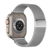 Metal Strap for Apple Watch Ultra 3 band 49mm 46mm 44mm 45mm 42mm 41mm 40mm 38mm Milanese Loop belt Bracelet correas iWatch Series 11 10 9 8 7 6 5 38mm 40mm 41mm sidabras