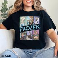 Elzos Marškinėliai   Frozen Veikėjų Marškinėliai Nauji Laisvalaikio Mados Unisex ir Moteriški Poros Gatvės Drabužiai S