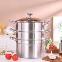 KOBACH 28cm 3-Tier Stainless Steel Steamer