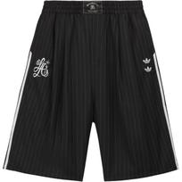Adidas Originals × Willy Chavarria Wc Pinst Shopt Dryžuotos Austos Elastinga Juosmens Raišteliu Laisvalaikio Šortai Unisex Šortai KV2247 M black