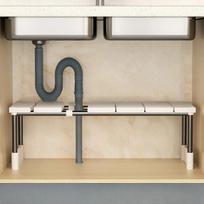 Flexible Layered Rack Under Sink Cabinet Organizer for Sundries Telescopic Holder Countertop Storage Shelf Multifuncti… More