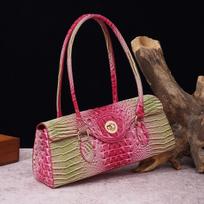 Rankinė ant pečių krepšys Vintage Tote Bag Baguette Baguette Bag Aligator Print Krepšys moterims One Size brown