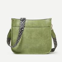 Women PU Leather Crossbody Messenger Bags Lady Small Cute Shoulder Bags Female Fashion Shopping Bag Leopard Color Strap For Girl žalia