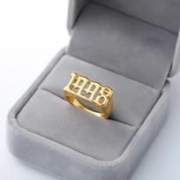 1997 1998 1999 Gimimo metų žiedai moterims Vyriški gotikiniai nerūdijančio plieno žiedai Vestuviniai retro papuošalai Kalėdų dovana Anillos Mujer 7&gold plated