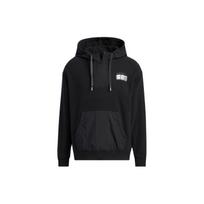 Adidas Neo Solid Color Hooded Drawstring Pullover Sweatshirt Men Tops Black IA8088 XS