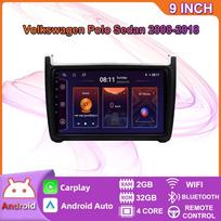 Skirtas Volkswagen Polo Sedan 2008-2018 Carplay Android Car Radio GPS Navigation 2din 2+32GB 2+32GB