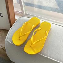 Women Summer Flip Flop Slippers Antiskid Bathroom Bathing Beach Beach Plywood Summer Cool Slippers Non-slip Breathable Fashion 36-37 geltona