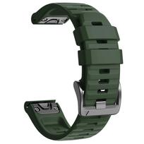 QuickFit 22mm 26mm Silikoninis dirželis Garmin Fenix 8 E 7X 7 Pro Solar/6X/Epix/Forerunner 965/Instinct 2X/Enduro 3 Oficialus dirželis QuickFit 26mm armijos žalia spalva
