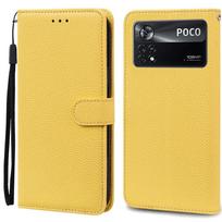 Poco X4 Pro 5G Case Flip Wallet Book Cover For Coque Xiaomi Poco X4 Pro X 4 Pro X4Pro 5G Phone Case Leather Coque Fundas Shell POCO X4 Pro 5G geltona