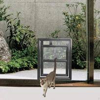 Door for Small And Medium Pets, Easy Setup Porches juoda