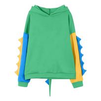 Women's Contrasting Dinosaur Loose Casual Pullover Sweatshirt Sweatshirt L žalia