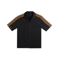 Adidas Originals Trefoil logotipas siuvinėtas vienspalvis trumpomis rankovėmis marškinėlis Unisex marškiniai Juodas GR1477 XXXS