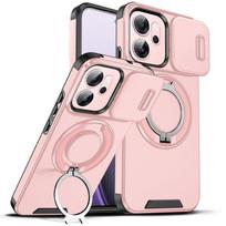 Funda For OPPO Reno 14F 5G Case Armor Slide Camera Lens Protection Back Cover Reno14F Reno14 F 5G Car Magnetic Ring Holder Coque Oppo Reno14 F 5G