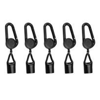 5Pcs Retractable Lighter Holder ABS Lighter Case With Retractable Nylon Cord and Carabiner Clip For Hiking Camping Daily 1