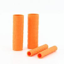 4 vnt/komplektas motociklo dviračio vairo rankena + stabdžių sankabos svirtis minkštas guminis dangtelis Orange