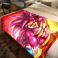 1 vnt. Son Goku rašto flanelinė antklodė, aukštos kokybės, tinkanti visiems metų laikams, namų dekorui, šilumai ir komfortui, puikiai tinkanti kalėdinėms dovanoms 80cm x 120cm