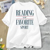 Vintažiniai skaitymas yra mano mėgstamiausias sportas T-shirt Knygų mėgėjo marškinėliai Knygų skaitytojas Knygų kirmėlė T-shirt Bibliotekininkas Knygų mylėtojas T-shirt Moteriški drabužiai S