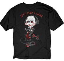 Saw Jigsaw Billy Puppet Let's Play a Game Tricycle Black T-shirt Official New  Unisex T-Shirt L