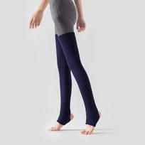 Solid Color Step on Leg Warmer Warm Soft Knee Cover New Thigh High Socks  Winter 75CM ežero mėlyna spalva