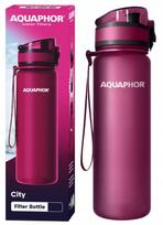 AQUAPHOR 1 filter bottle, 08 L, burgundy, water filter cartridge