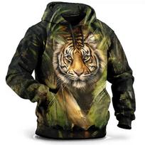 Men's Plus Size Pullover Hoodie Sweatshirt Big and Tall Animal Hooded Pocket Long Sleeve Spring M