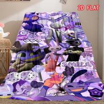 Nuostabus skaitmeninis cirkas Jax flanelinis pledas, rožinis fonas, šypsantis triušio personažas, jaukus užklotas 80cm x 120cm