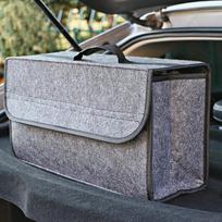 Gray Anti Slip Car Trunk Organizer Bag Multi Compartment Soft Felt Storage Box for Boot Tools & Auto Accessories pilka spalva