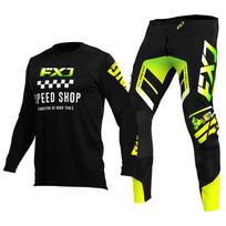motokroso pavarų komplektas vaikams 4 5 6 7 8 9 10 11 12 13 metų Jaunimas vaikas Motociklas berniukas Mergaitė Jersey Pant Kits lenktyninis kostiumas Visureigis Enduro MX MTB L-24 yellow