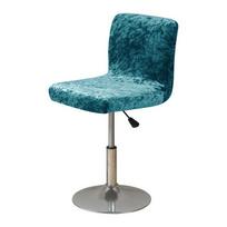 Shining Fabric Club Pasukamas kėdės užvalkalas mažas dydis trumpas nugaros baro kėdės užvalkalas auksinis deimantinis aksominis namų dekoro kėdės sėdynės užvalkalas 1 piece povo mėlyna spalva