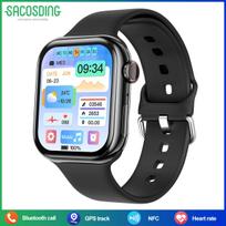 SACOSDING Naujas išmanusis laikrodis Moterų 10 serija NFC Išmanusis laikrodis Vyrams Bluetooth skambutis Atsparus vandeniui Belaidis įkrovimas 1,85 colio Amoled ekranas