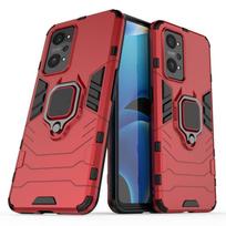 OPPO Realme GT 2 GT2 Pro galinis dangtelis telefono dėklas Atsparus smūgiams Šarvuotas Anti-Fall Metalinis žiedas Laikiklis Magnetinis Apsauginis Coque Dėklai CHINA&For Realme GT2 raudona