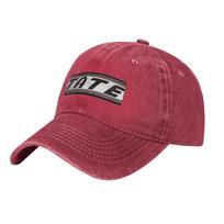 Tate McRae Racing Logo Unisex Baseball Cap  Distressed Denim Caps Hat Retro Outdoor Summer Gift Cap Adjustable raudona