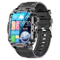 2025 New 2.01-inch HD Screen Men Smart Watch with Flashlight Outdoor Sports Men Watch IP68 Waterproof Health Monitor Call Smartwatch Silicone Belt juoda