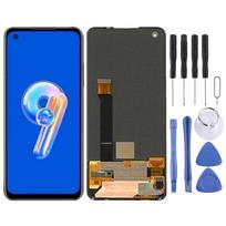 Super AMOLED LCD ekranas, skirtas Asus Zenfone 9 AI2202-1A006EU AI2202, su lietimui jautriu sluoksniu, pilnas surinkimas(Juoda) juoda