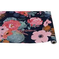 Flower Peel and Stick Modern Floral Wallpaper Pink/Green/Navy Blue/Orange Vinyl Self Adhesive  Contact Paper Bedroom Decorative 3mx45cm