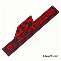 Automobilio Juodosios Edition 3D Emblemos Lipdukas - Lenktynių Šachmatinės Vėliavos Stiliaus Lipnus Automobilio Kėbulo Decalas Emblema