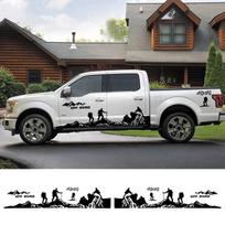 A51K-8VNT Automobilio Durų Šoninės Kėbulo Lipdukai Ford Ranger Raptor F150 F-150 Off Road 4X4 Climber Pikapas DIY Automobilio Lipdukai juoda