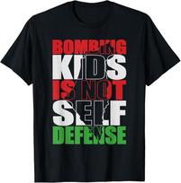 Bombing Kids Is Not Self Defense Palestine Flag Vintage Unisex T-Shirt M