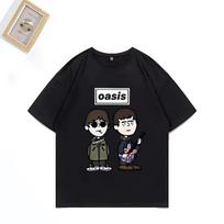Oasis Live 25 Tour T-Shirt Summer Tide Oversized Casual ONeck Short Sleeve Shirts Pure Cotton Fans Gift Boys Clothes 110