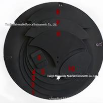 Five-Piece Silent Drum Kit Silencer Pads, Includes Three-Cymbal Jazz Drum and Snare Drum Mute Pads. Drum kit silencer pad