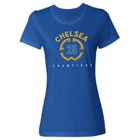 Chelsea 2025 Pasaulio Čempionų Taurė - Futbolo Gerbėjų Moteriški Apvalios Kaklo Marškinėliai Unisex Marškinėliai L