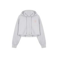 adidas x Stella McCartney Collaboration Sports Short Jacket for Women, Gray M pilka spalva