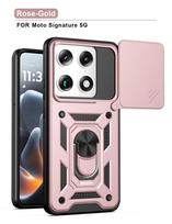 For Motorola Signature 5G Slide Camera Protection Armor Phone Case For Moto Signature 5G Car Magnetic Holder Metal Ring Cover Motorola Signature gray