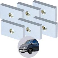 6 vnt. VW T5 T6 T6.1 California Plieninio Vamzdžio Blokas Bėgelio Jungiklio Lizdo Veržlė su M8 Sriegiu Transporto Priemonės Modifikacijai