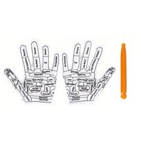 1pair Shiatsu Reflexology Gloves–Hand Hydrotherapy Massage Tool with Acupressure Point Chart–Spa Reflexology Tools for Women&Men
