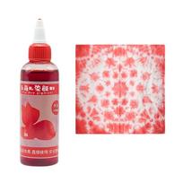 Dažymas TIE-DYE 100ml/3.38oz Audinių dažymui Vandens pagrindo dažai Atsparūs blukimui Audinio dažai Marškinių, drabužių dažymui raudona
