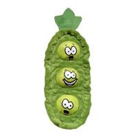 Plush Pea Dog Chew Toy Squeaky IQ Training Food Hiding Pet Interactive Toy Small Medium Large Breed Dogs Teething Cleaning Enrichment Toy