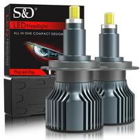 2vnt H1 H7 LED 360 20000LM HB3 HB4 9012 HIR2 Led H11 H8 9006 9005 automobilio priekinio žibinto lemputė Auto rūko apšvietimas turbo mini lempa 6000K balta 9005 HB3