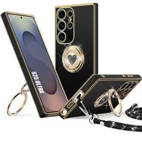 Protective case - BOOLING - for Samsung Galaxy S25 Ultra - Silicone - Support ring - Adjustable cord juoda