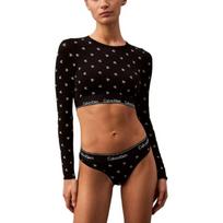 Calvin Klein Wireless Logo Print Bralette Women Underwear Black QF8009-003 M